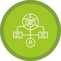 Workflow Flat Circle Multicolor Design Icon vector