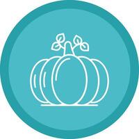 Pumpkin Flat Circle Multicolor Design Icon vector