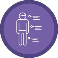 Person Flat Circle Multicolor Design Icon vector