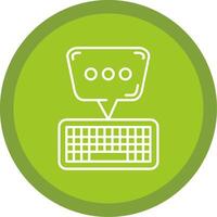 Keyboard Flat Circle Multicolor Design Icon vector