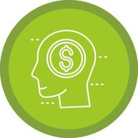 Greed Flat Circle Multicolor Design Icon vector
