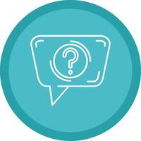 Question Flat Circle Multicolor Design Icon vector