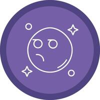 Suspicious Flat Circle Multicolor Design Icon vector