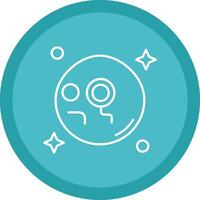 Monocle Flat Circle Multicolor Design Icon vector