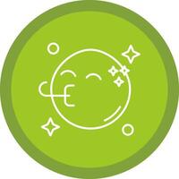 Congratulation Flat Circle Multicolor Design Icon vector
