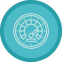 Speedometer Flat Circle Multicolor Design Icon vector