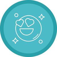 In love Flat Circle Multicolor Design Icon vector