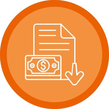 Decrease Flat Circle Multicolor Design Icon vector