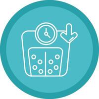 Weight Flat Circle Multicolor Design Icon vector