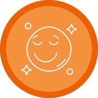 Relieved Flat Circle Multicolor Design Icon vector