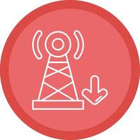Signal Flat Circle Multicolor Design Icon vector