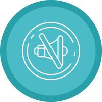 Mute Flat Circle Multicolor Design Icon vector