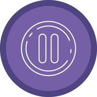 Pause Flat Circle Multicolor Design Icon vector