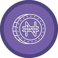 Naira Flat Circle Multicolor Design Icon vector