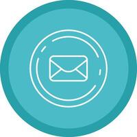 Email Flat Circle Multicolor Design Icon vector