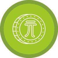 New taiwan dollar Flat Circle Multicolor Design Icon vector