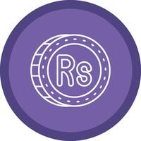 Rupee Flat Circle Multicolor Design Icon vector