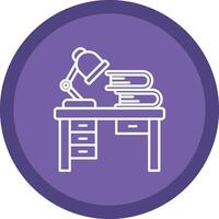 Workspace Flat Circle Multicolor Design Icon vector