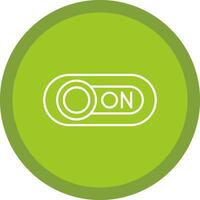 On Flat Circle Multicolor Design Icon vector