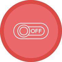 Off Flat Circle Multicolor Design Icon vector