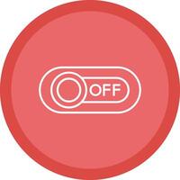 Off Flat Circle Multicolor Design Icon vector