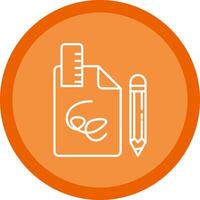 Draft Flat Circle Multicolor Design Icon vector