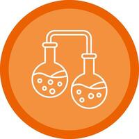 Experiment Flat Circle Multicolor Design Icon vector
