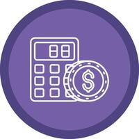 Calculator Flat Circle Multicolor Design Icon vector