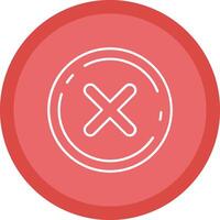 Cancel Flat Circle Multicolor Design Icon vector