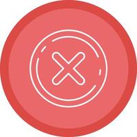 Cancel Flat Circle Multicolor Design Icon vector