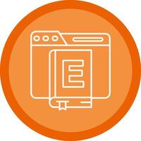 Ebook Flat Circle Multicolor Design Icon vector