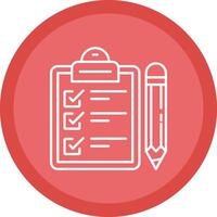 Exam Flat Circle Multicolor Design Icon vector