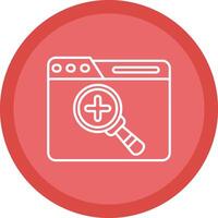 Zoom in Flat Circle Multicolor Design Icon vector