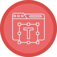 Typography Flat Circle Multicolor Design Icon vector