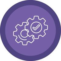 Setting Flat Circle Multicolor Design Icon vector