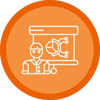 presentación plano circulo multicolor diseño icono vector