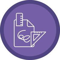Drafts Flat Circle Multicolor Design Icon vector