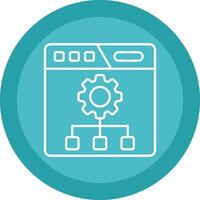 Setting Flat Circle Multicolor Design Icon vector