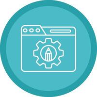 Settings Flat Circle Multicolor Design Icon vector