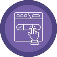 Subscribe Flat Circle Multicolor Design Icon vector
