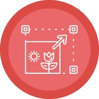 Resizing Flat Circle Multicolor Design Icon vector