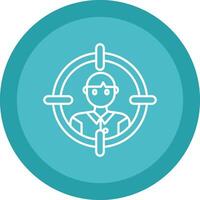 Target audience Flat Circle Multicolor Design Icon vector