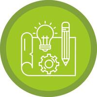 Blueprint Flat Circle Multicolor Design Icon vector