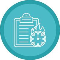 Deadline Flat Circle Multicolor Design Icon vector