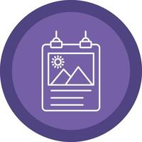 Poster Flat Circle Multicolor Design Icon vector