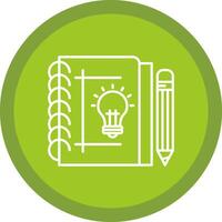 Sketchbook Flat Circle Multicolor Design Icon vector