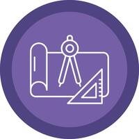 Draft Flat Circle Multicolor Design Icon vector