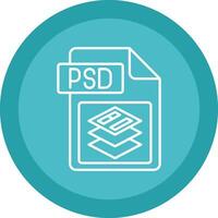 Psd file format Flat Circle Multicolor Design Icon vector