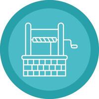 Well Flat Circle Multicolor Design Icon vector
