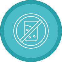 No drink Flat Circle Multicolor Design Icon vector